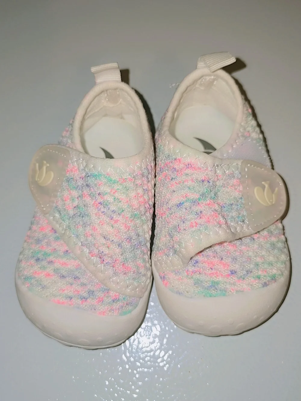 Kids Pastel Knit Slip-On Shoes - White